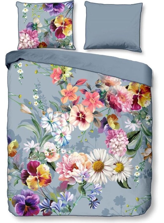 Descanso Dekbedovertrek Novara Grijs - Biologisch Katoensatijn