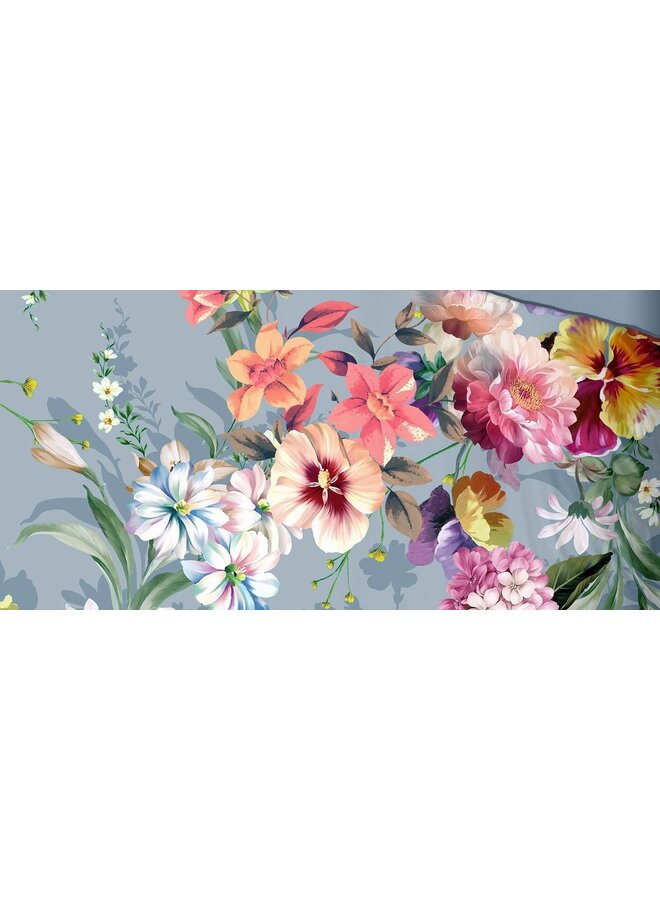 Descanso Dekbedovertrek Novara Grijs - Biologisch Katoensatijn