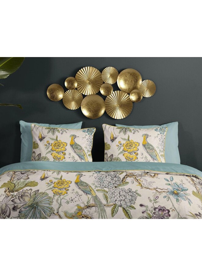 Descanso Dekbedovertrek Wood Multi - Biologisch Katoensatijn