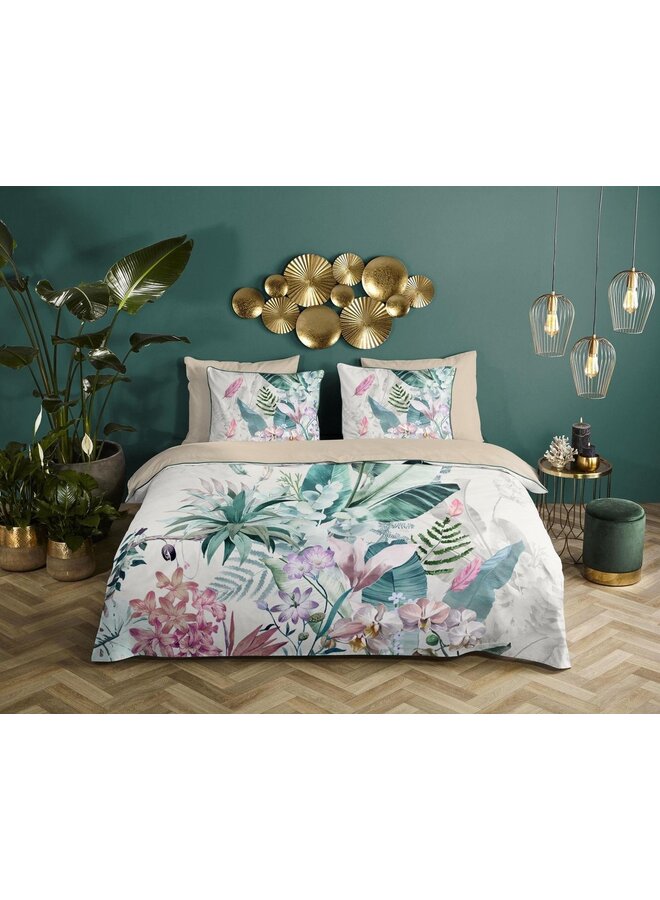 Descanso Dekbedovertrek Verdi Multi - Biologisch Katoensatijn