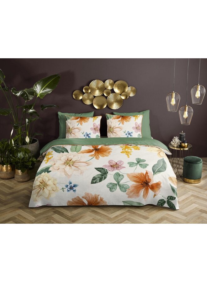 Descanso Dekbedovertrek Annabelle Ecru - Biologisch Katoensatijn