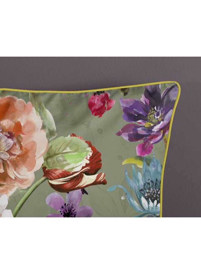 Descanso Dekbedovertrek Parma Olijfgroen - Biologisch Katoensatijn