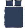 HIP Dekbedovertrek Uni Donkerblauw - Katoensatijn