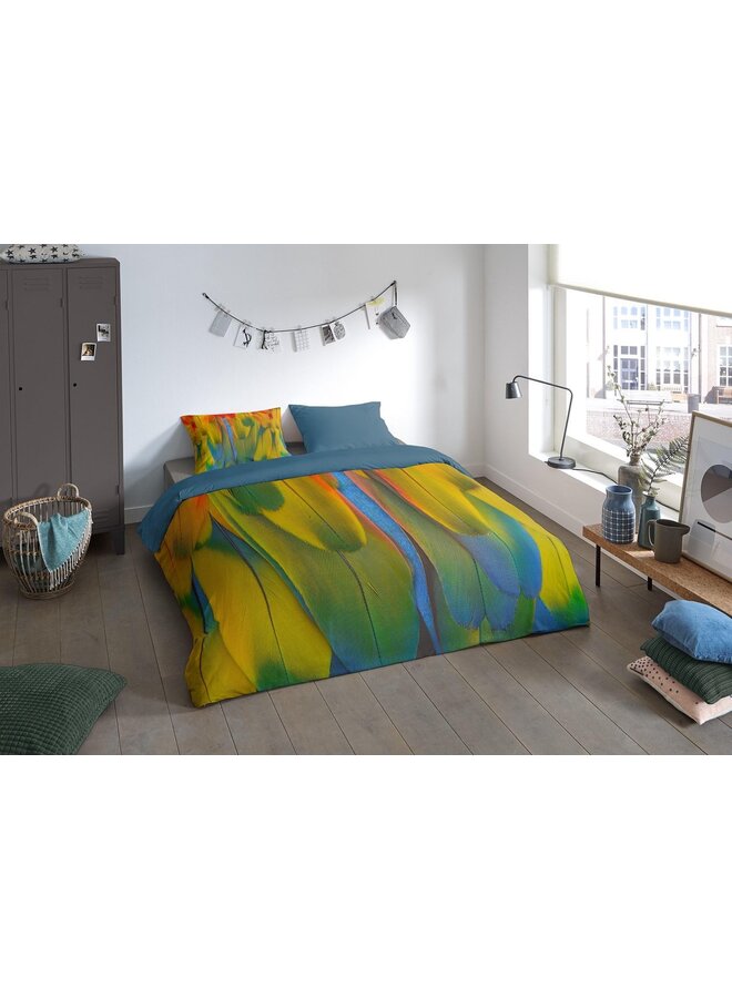 Pure Rainbow Feathers Dekbedovertrek Multi  - Microvezel