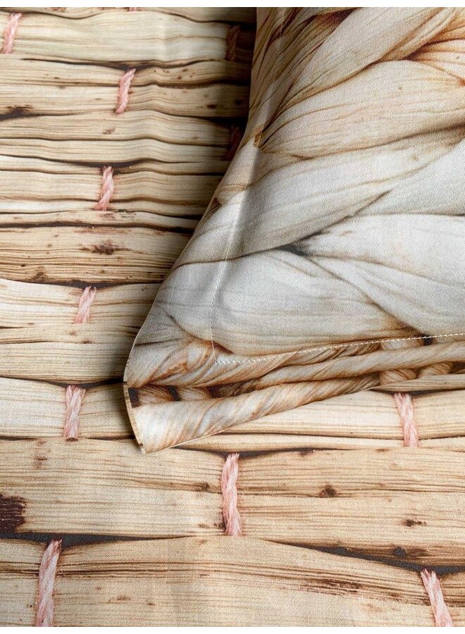 Heckett & Lane Dekbedovertrek Foster Beige - Biologisch Katoensatijn