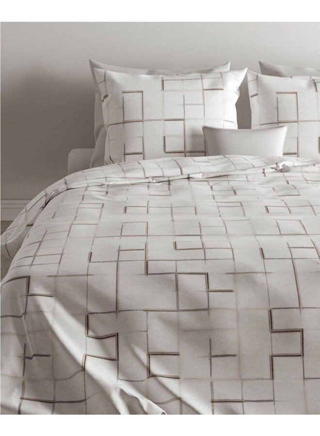 ZO! Home Dekbedovertrek Benno Taupe Grijs - Katoen