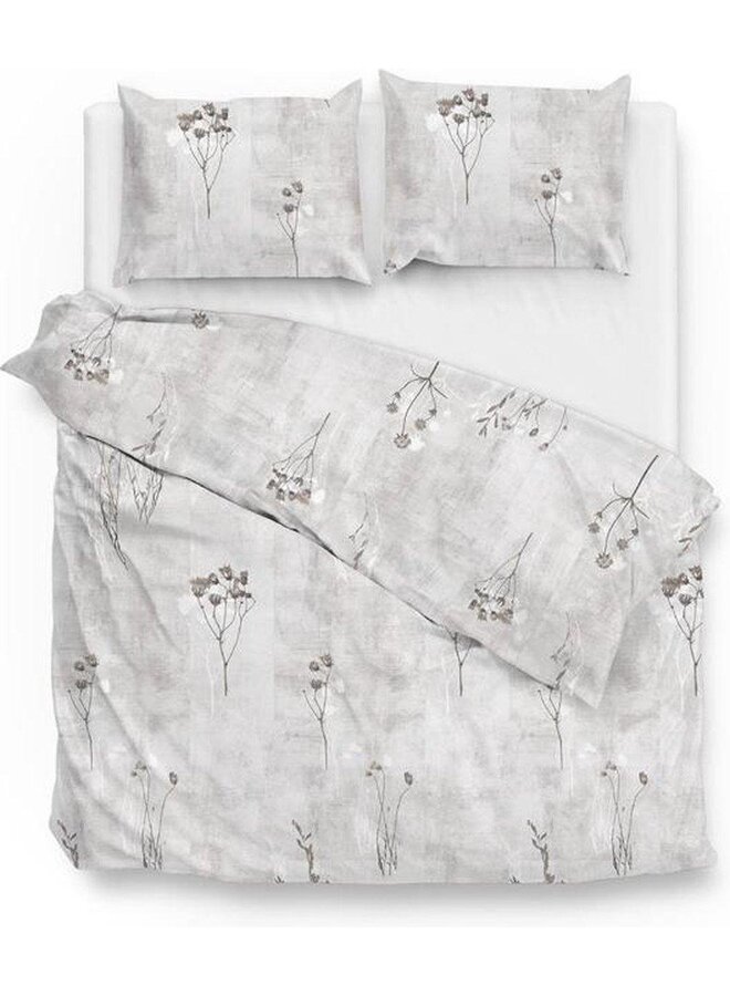 Dekbedovertrek Caiden Licht Grijs - Katoensatijn