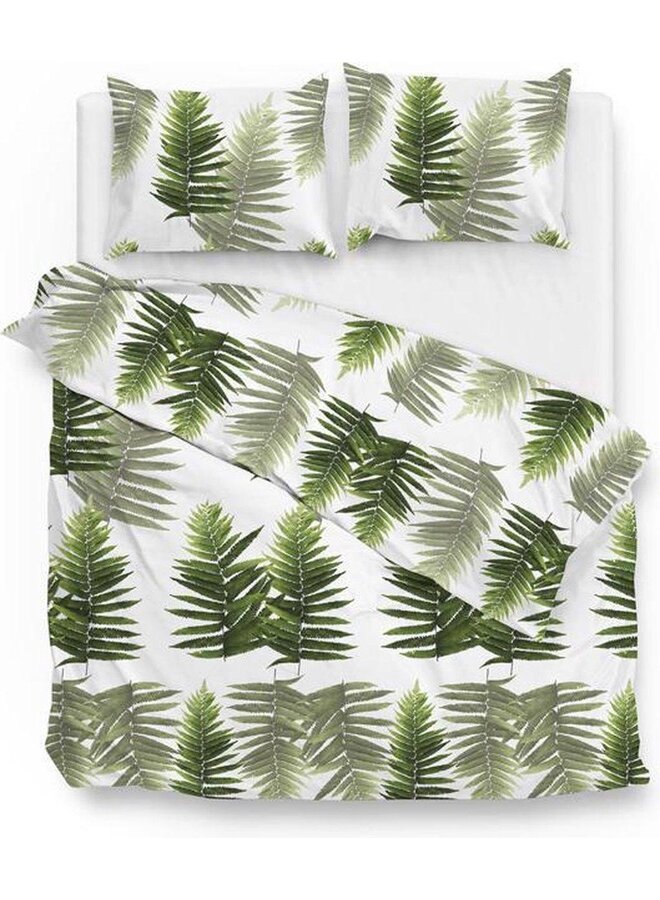 ZO! Home Dekbedovertrek Donny Groen - Katoensatijn