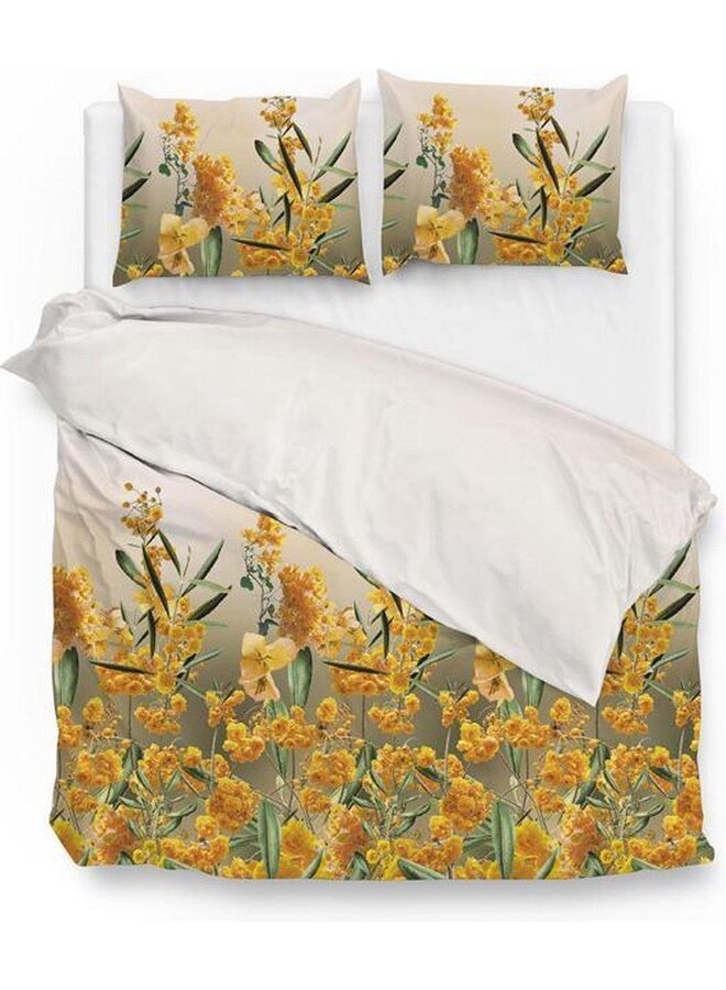 ZO! Home Dekbedovertrek Fince Geel - Katoensatijn