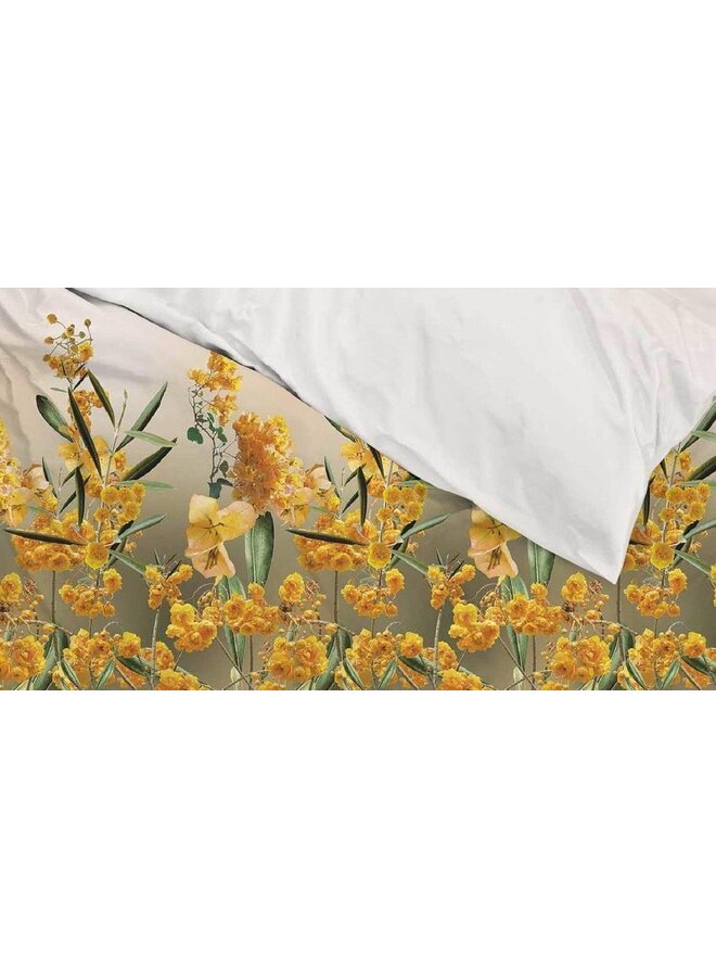 ZO! Home Dekbedovertrek Fince Geel - Katoensatijn