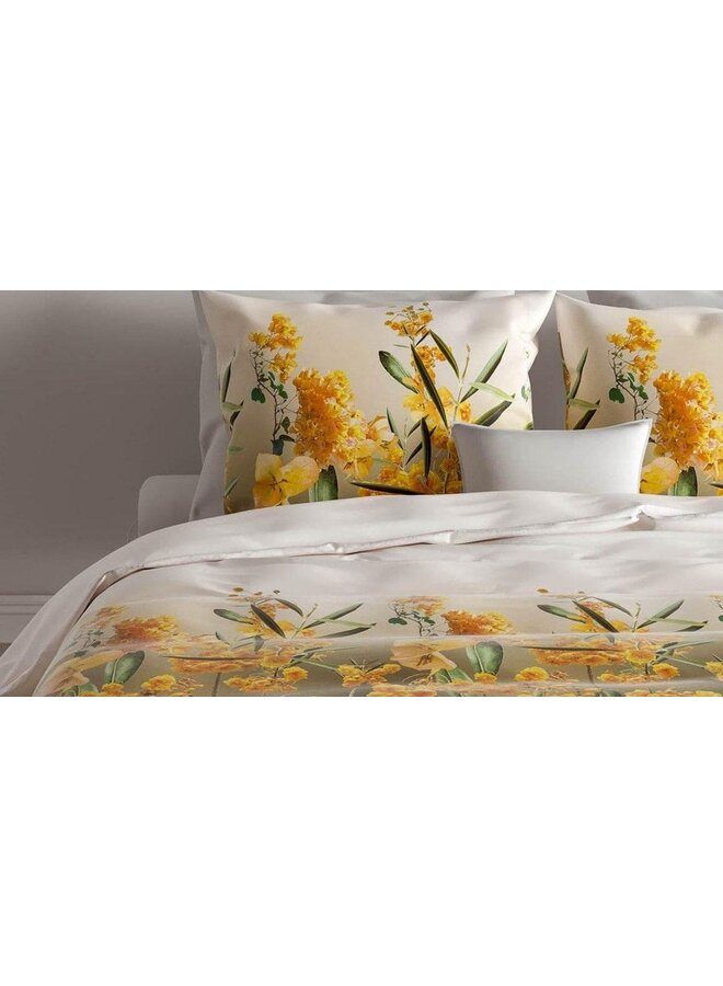 ZO! Home Dekbedovertrek Fince Geel - Katoensatijn