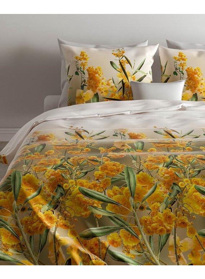 ZO! Home Dekbedovertrek Fince Geel - Katoensatijn