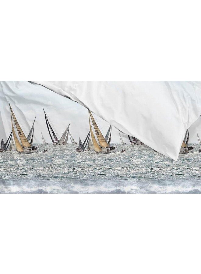 ZO! Home Dekbedovertrek Gunnar Blauw - Katoensatijn