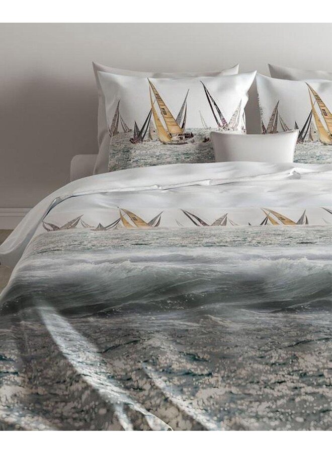 ZO! Home Dekbedovertrek Gunnar Blauw - Katoensatijn