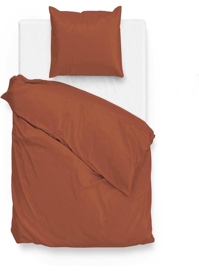 ZO! Home Dekbedovertrek Satinado Oranje - Katoensatijn