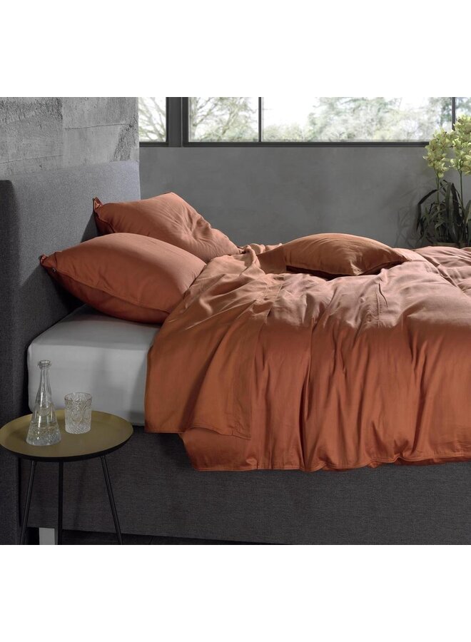 ZO! Home Dekbedovertrek Satinado Oranje - Katoensatijn