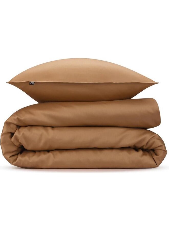 ZO! Home Dekbedovertrek Satinado Bruin - Katoensatijn
