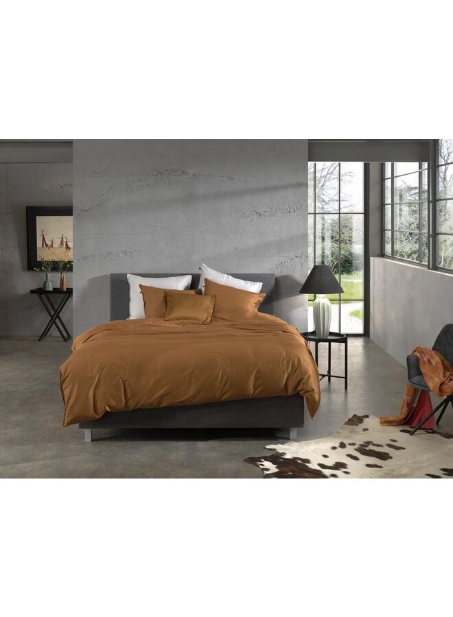 ZO! Home Dekbedovertrek Satinado Bruin - Katoensatijn