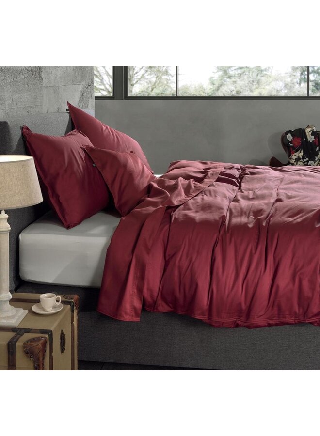 ZO! Home Dekbedovertrek Satinado Rood - Katoensatijn