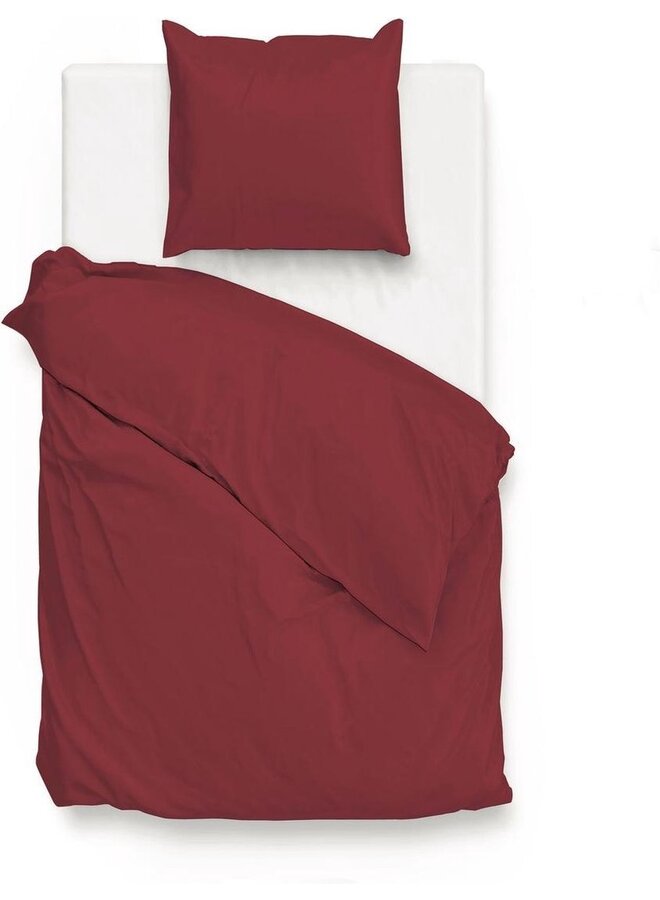 ZO! Home Dekbedovertrek Satinado Rood - Katoensatijn