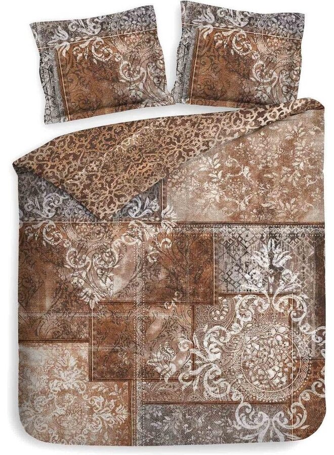 Heckett & Lane Dekbedovertrek Amaro Brick Rood - Biologisch Katoensatijn