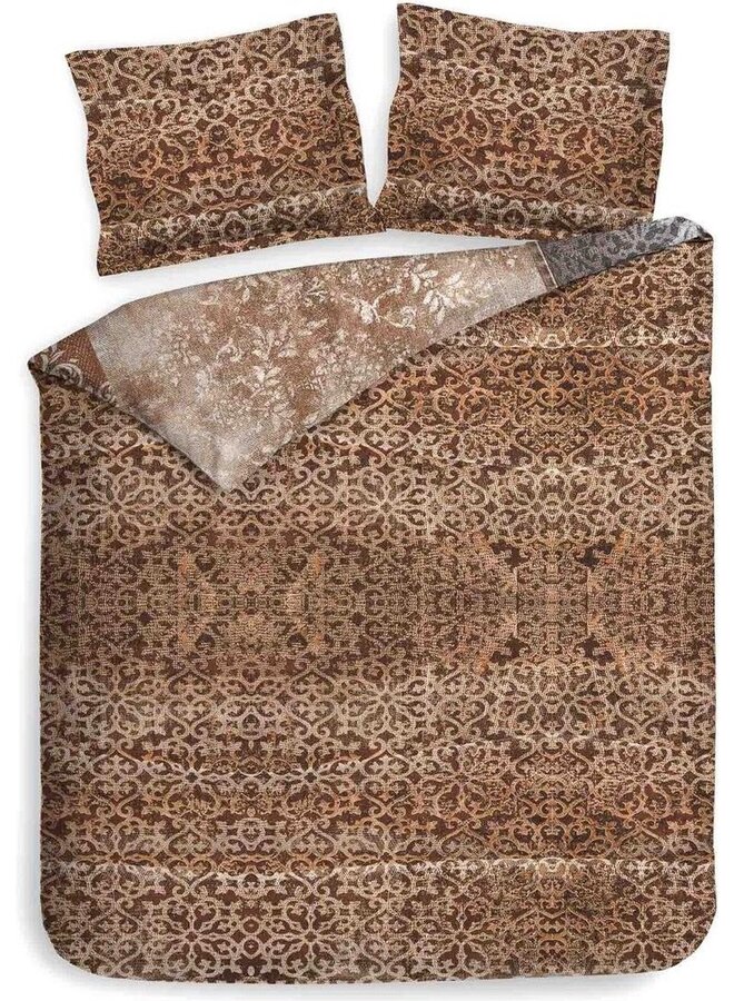 Heckett & Lane Dekbedovertrek Amaro Brick Rood - Biologisch Katoensatijn