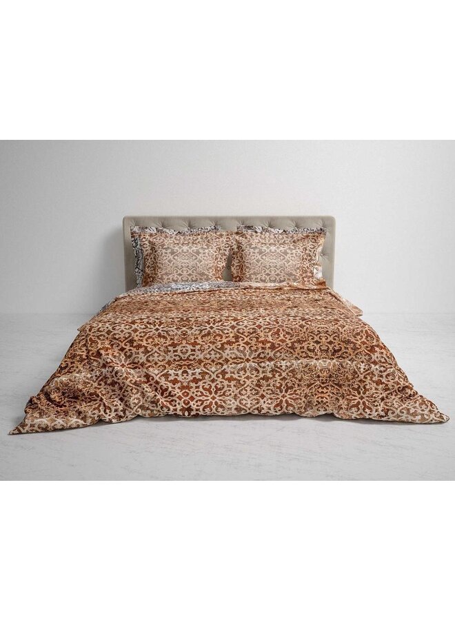 Heckett & Lane Dekbedovertrek Amaro Brick Rood - Biologisch Katoensatijn