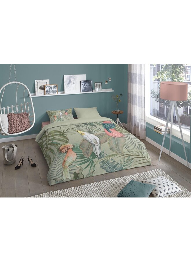 Good Morning Dekbedovertrek Karel Groen - Katoen