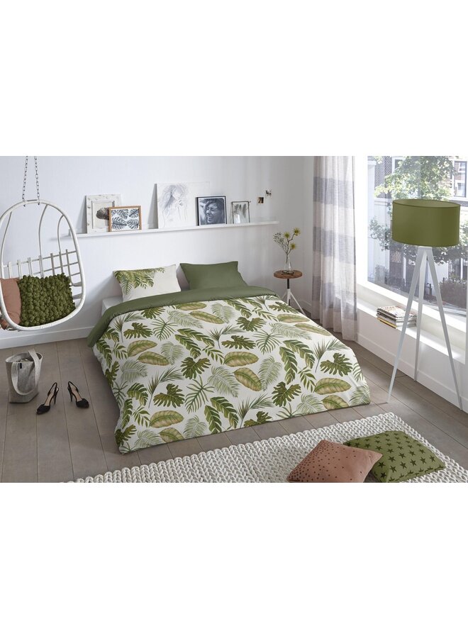 Good Morning Dekbedovertrek Lewis Groen - Katoen