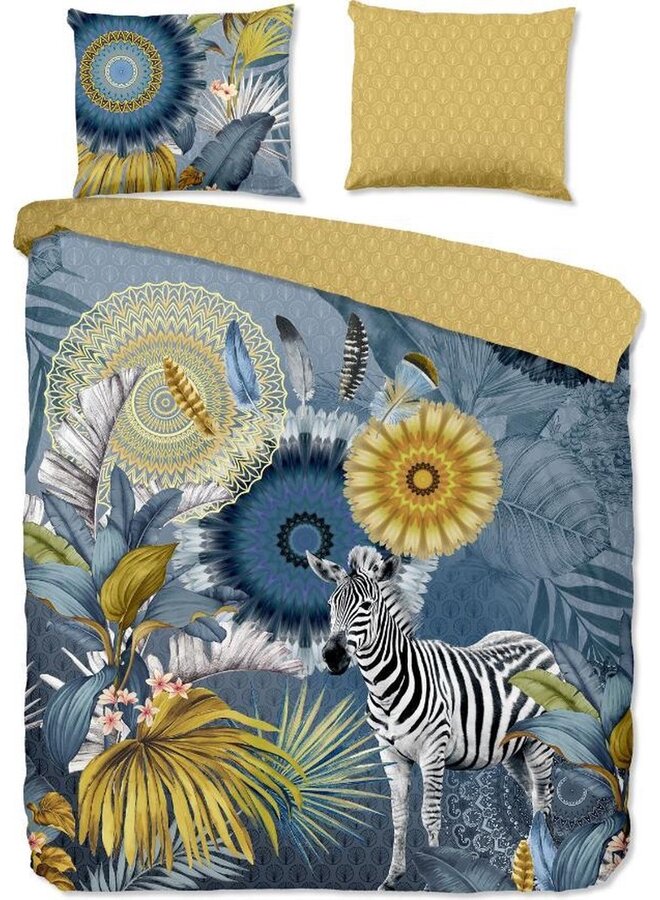 Dekbedovertrek Laska Blauw - Katoensatijn