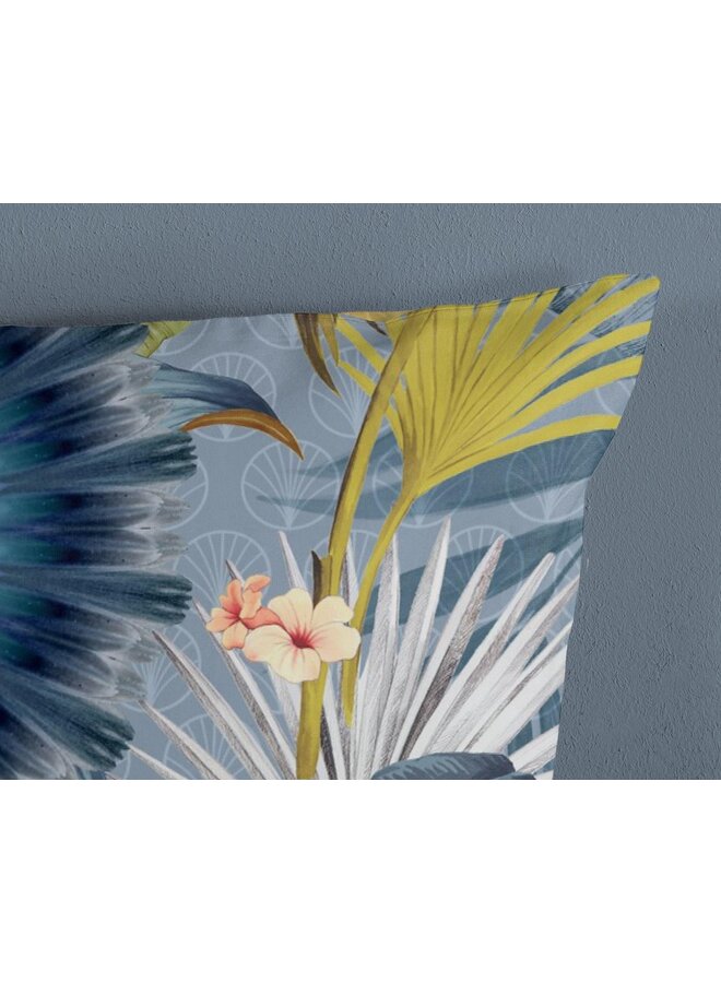 HIP Dekbedovertrek Laska Blauw - Katoensatijn