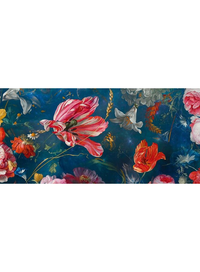 Pure Dekbedovertrek Space Flowers Blauw - Microvezel