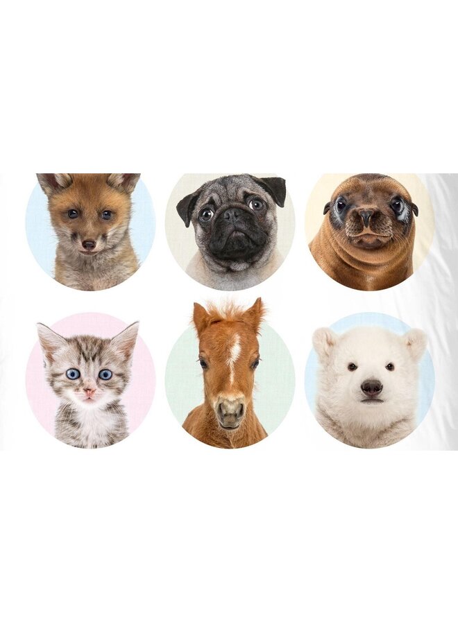 Good Morning Dekbedovertrek Kids Young Animals Multi - Katoen