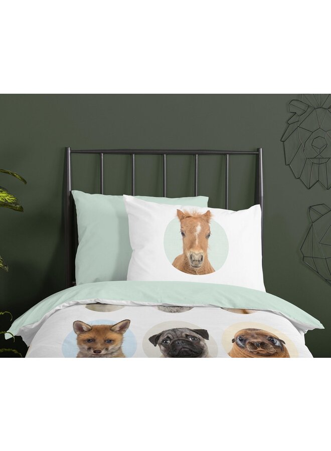 Good Morning Dekbedovertrek Kids Young Animals Multi - Katoen