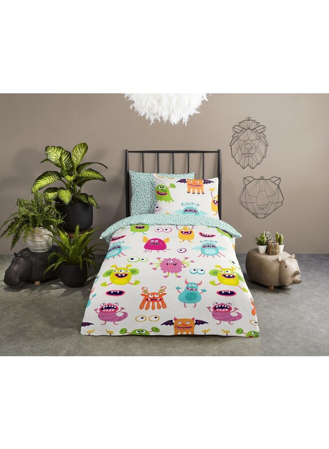 Good Morning Dekbedovertrek Kids Booh Multi - Katoen
