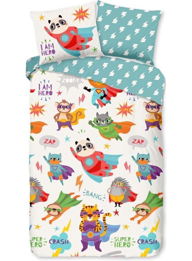 Dekbedovertrek Kids Superhero Multi - Katoen PL3