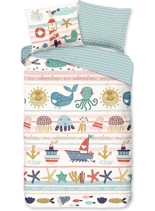 Dekbedovertrek Kids Sealife Creme - Katoen PL3