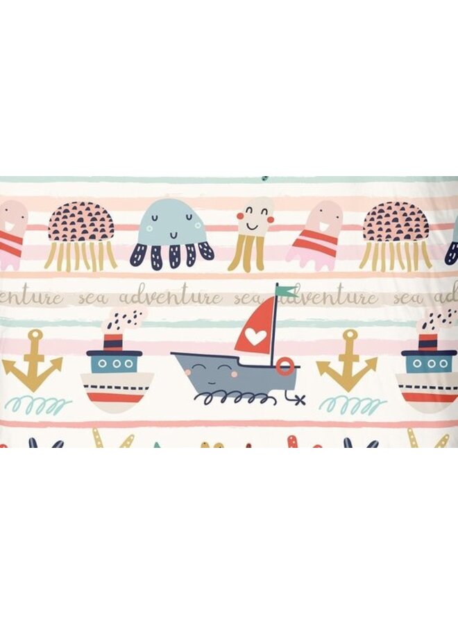 Good Morning Dekbedovertrek Kids Sealife Creme - Katoen