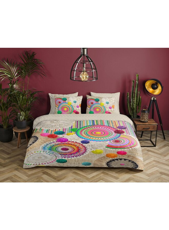 HIP Dekbedovertrek Inessa Multi - Katoensatijn