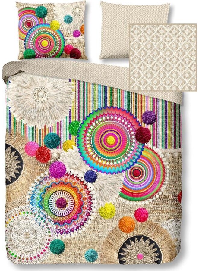 HIP Dekbedovertrek Inessa Multi - Katoensatijn