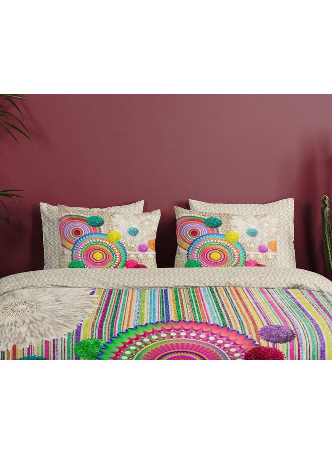 HIP Dekbedovertrek Inessa Multi - Katoensatijn