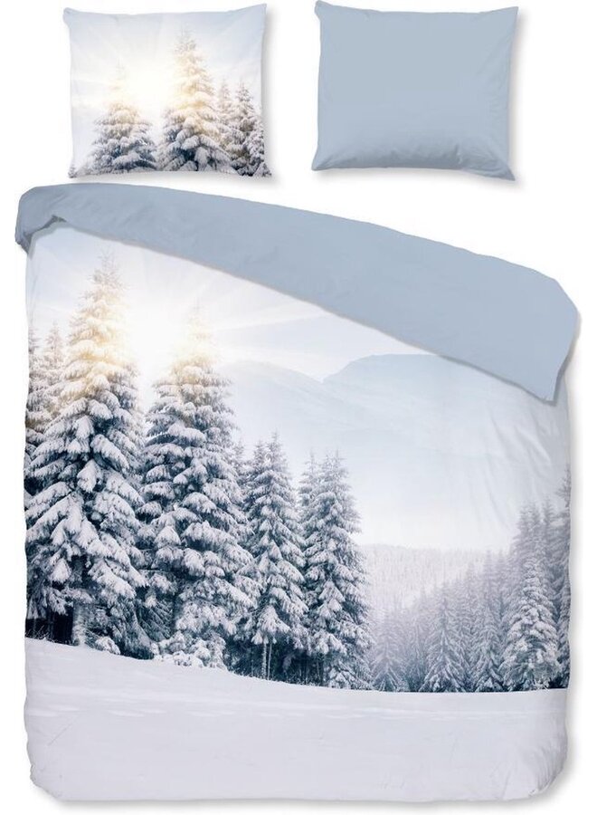 Dekbedovertrek Winter View Blauw - Microvezel PL3