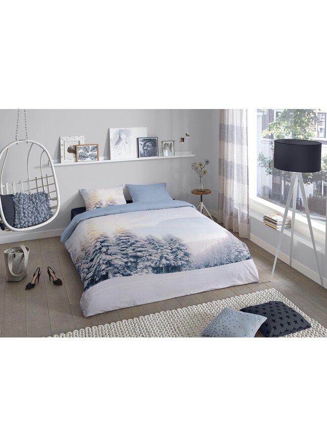 Pure Dekbedovertrek Winter View Blauw - Microvezel