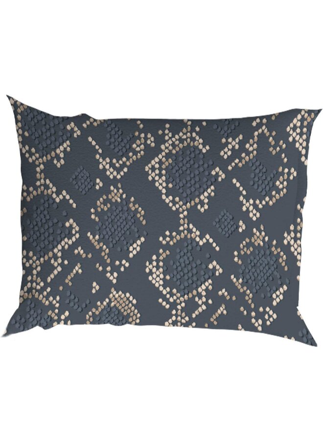 Romanette  Dekbedovertrek Bormio Blauw/Grijs - Flanel