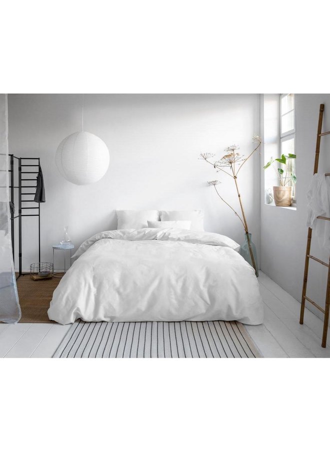 Primaviera Deluxe Dekbedovertrek Uni Wit - Katoensatijn