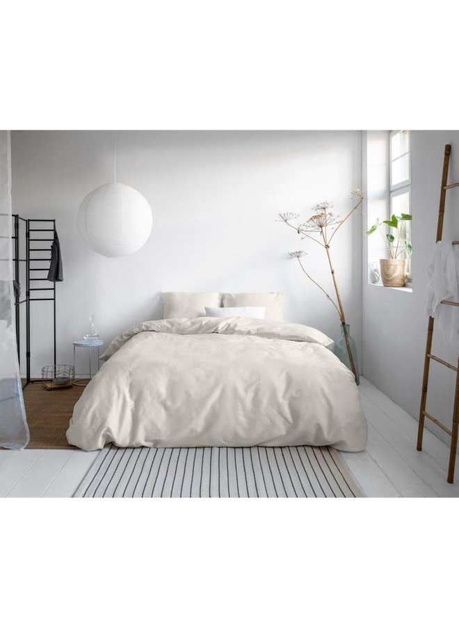 Primaviera Deluxe Dekbedovertrek Uni Ivoor - Katoensatijn