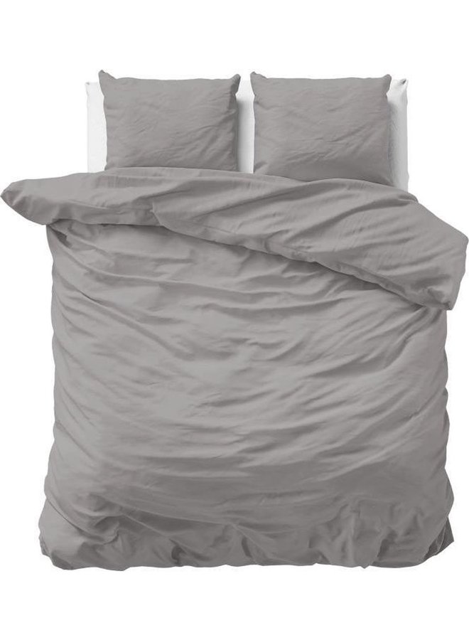 Primaviera Deluxe Dekbedovertrek Uni Grijs - Katoensatijn
