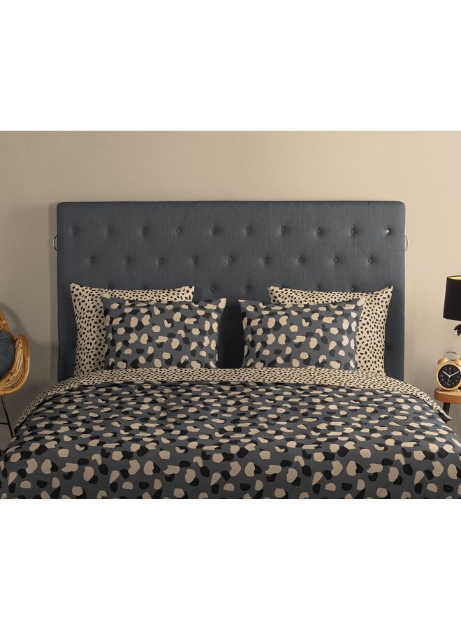 Good Morning Dekbedovertrek Spotted Grijs - Katoen