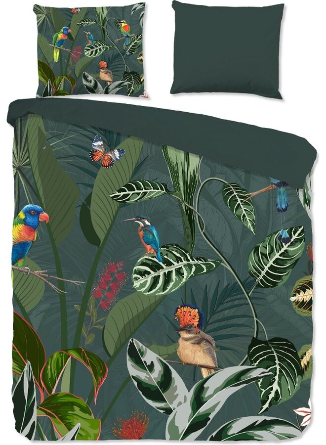 Katoen Dekbedovertrek Groen