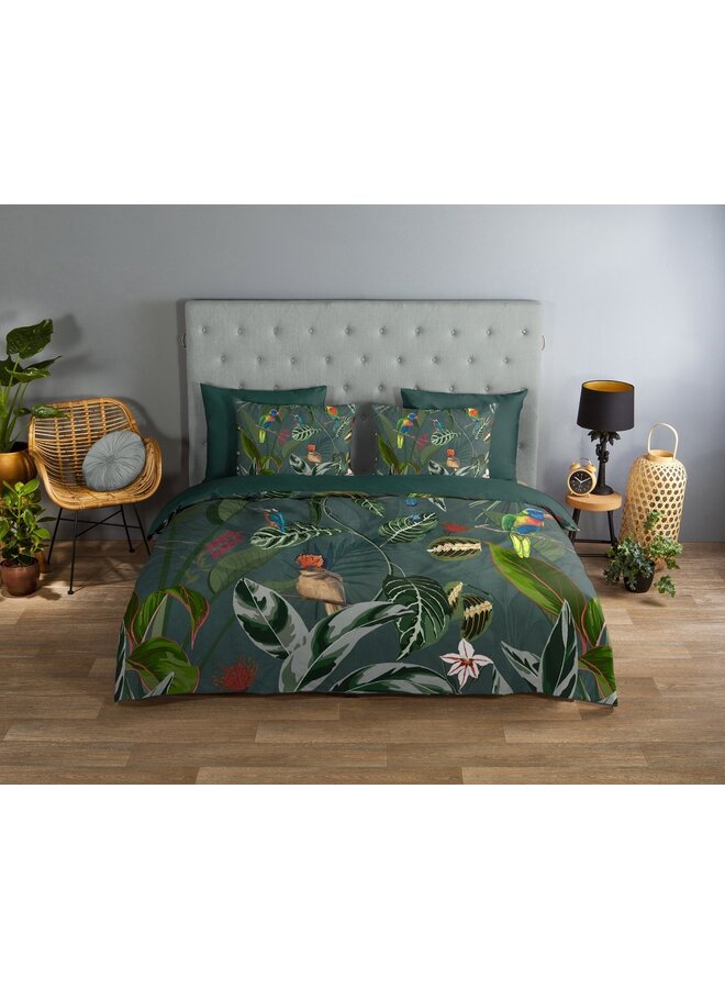 Good Morning Dekbedovertrek Charlotte Groen - Katoen